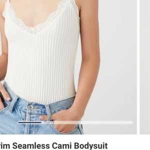 Lace-Trim Seamless Bodysuit